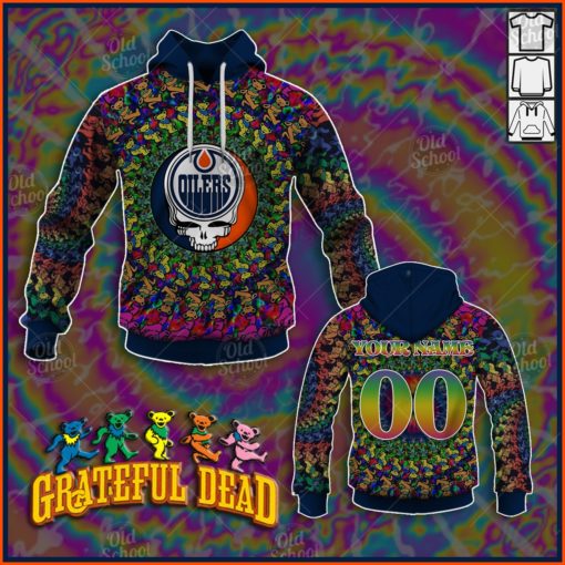 Personalized NHL Edmonton Oilers x Grateful Dead 2020 Style