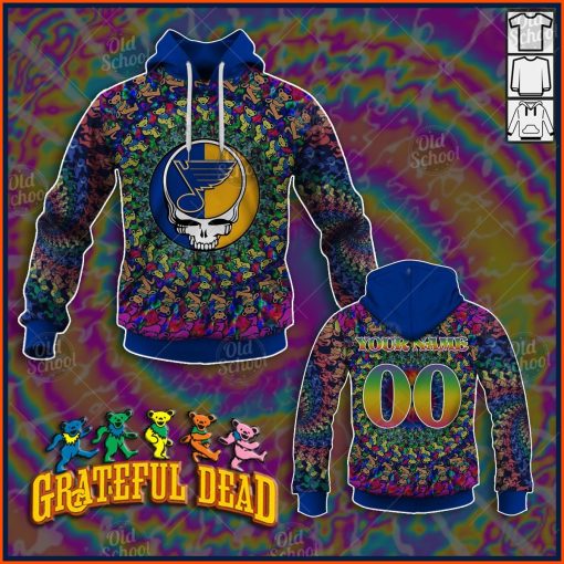 Personalized NHL St. Louis Blues x Grateful Dead 2020 Style