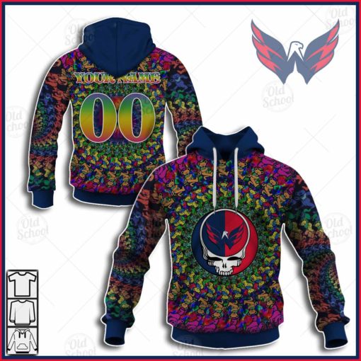 Personalized NHL Washington Capitals x Grateful Dead 2020 Style