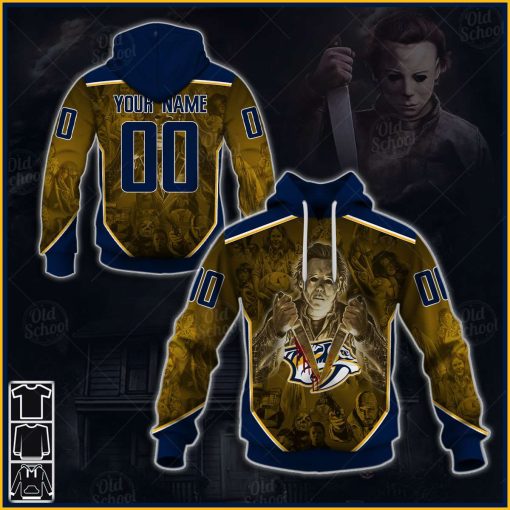 Personalize NHL Nashville Predators x Michael Myers Halloween 2020 Style