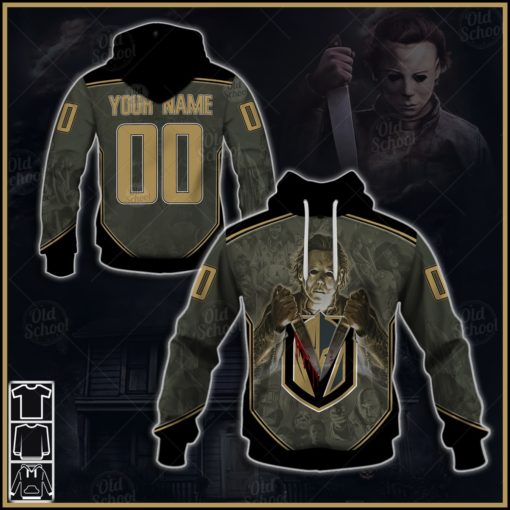 Personalize NHL Vegas Golden Knights x Michael Myers 2020 Halloween Style