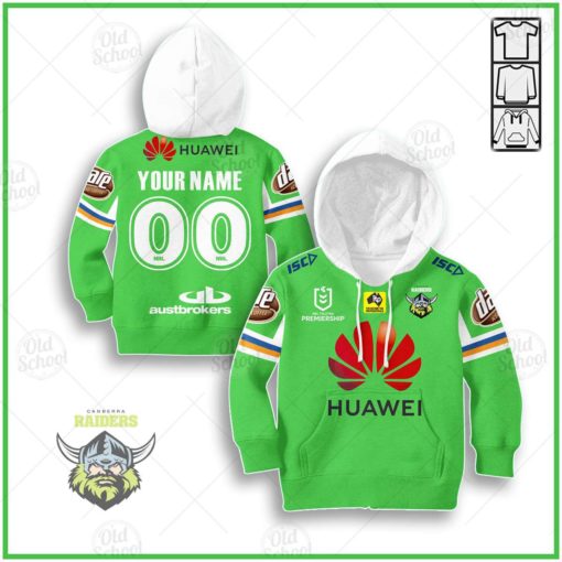 Personalize CANBERRA RAIDERS NRL 2020 Home Jersey for Kids