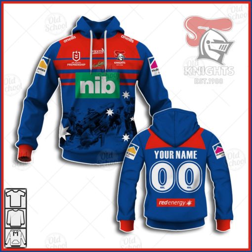 Personalise NRL Newcastle Knights ANZAC 2020 Jersey