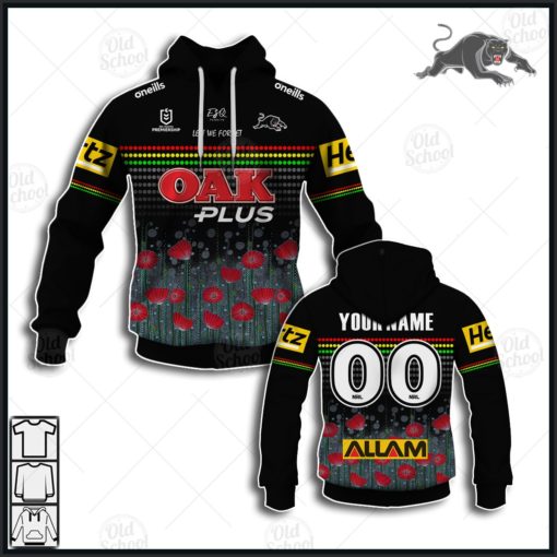 Personalise NRL Penrith Panthers ANZAC 2020 Jersey