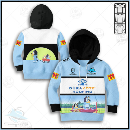 NRL Cronulla-Sutherland Sharks x Bluey Jersey 2020 Official for Kid