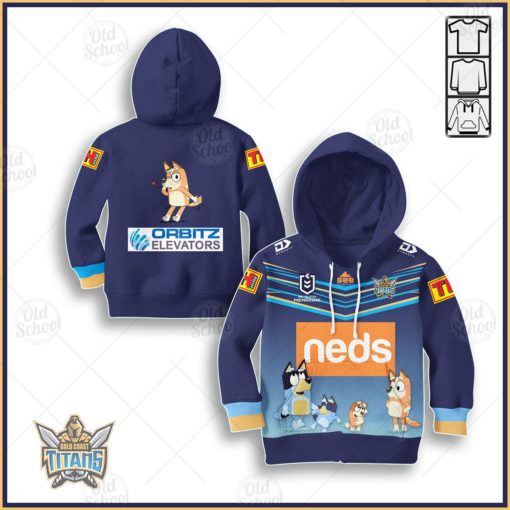 NRL Gold Coast Titans x Bluey Jersey 2020 Official for Kid