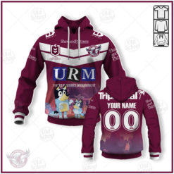Personalise NRL Manly Warringah Sea Eagles x Bluey Jersey