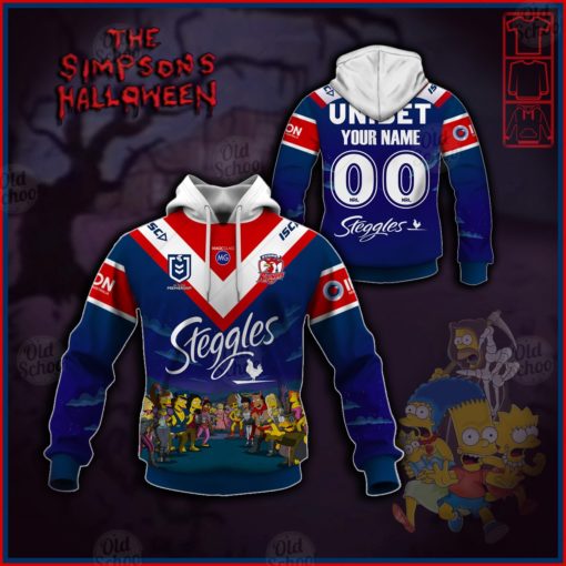 Personalise NRL Sydney Roosters x The Simpsons 2020 Halloween Jersey