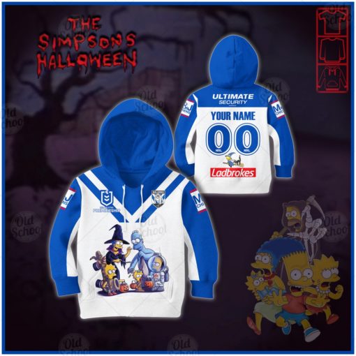 Personalise NRL Canterbury Bulldogs x The Simpsons 2020 Halloween Jersey for KID