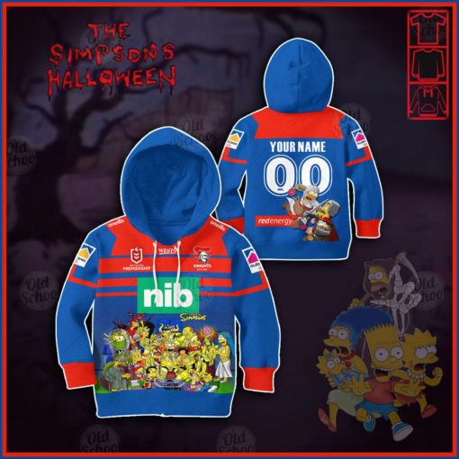 Personalise NRL Newcastle Knights x The Simpsons 2020 Halloween Jersey for KID