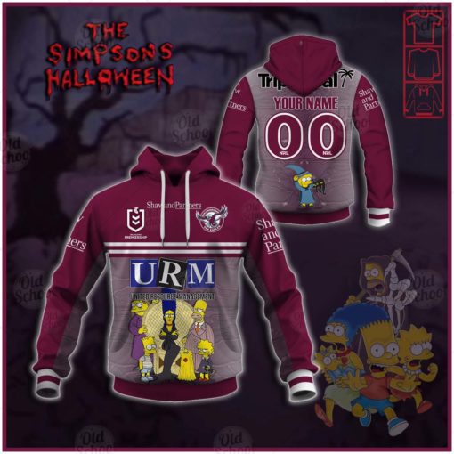 Personalise NRL Manly Warringah Sea Eagles x The Simpsons Halloween 2020 Jersey