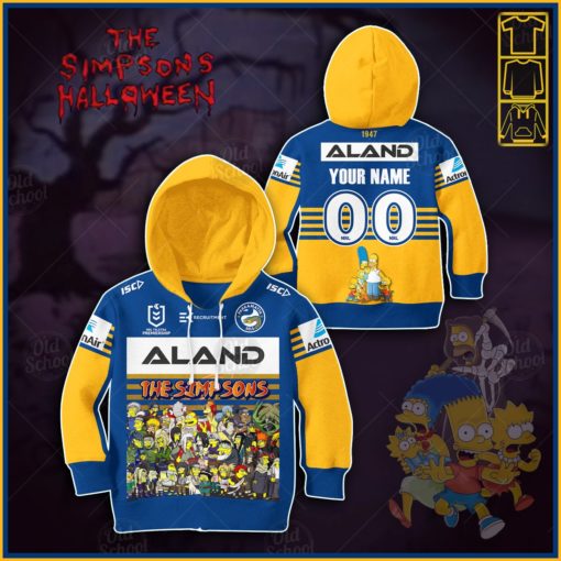 Personalise NRL Parramatta Eels x The Simpsons 2020 Halloween Jersey for KID