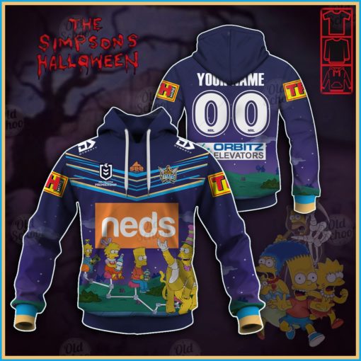 Personalise NRL Gold Coast Titans x The Simpsons Halloween 2020 Jersey