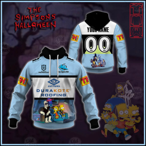 Personalise NRL Cronulla-Sutherland Sharks x The Simpsons 2020 Halloween Jersey