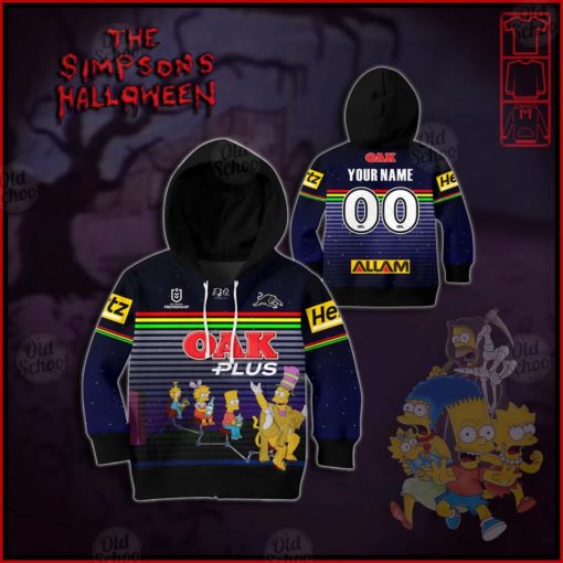 Personalise NRL Penrith Panthers x The Simpsons 2020 Halloween Jersey for KID