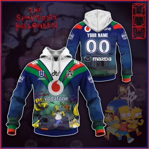 Personalise NRL New Zealand Warriors x The Simpsons 2020 Halloween Jersey