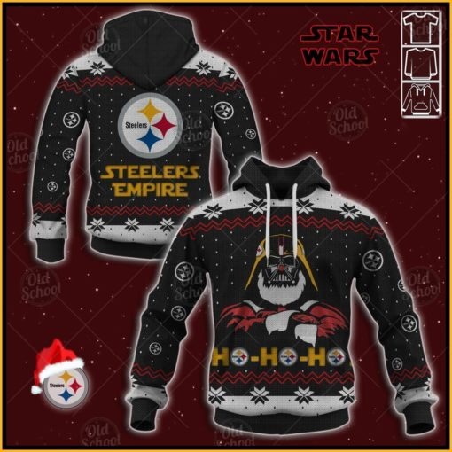 NFL Pittsburgh Steelers x Santa Darth Vader Christmas Ugly Sweater 3D Print