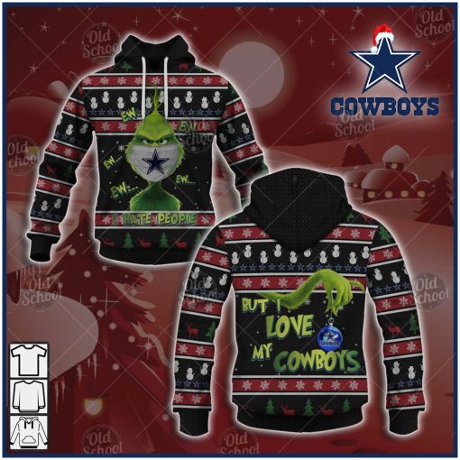 Funny Grinches Love NFL Dallas Cowboys Ugly Sweatshirt Style 2020