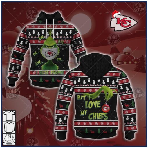 Funny Grinches Love NFL Kansas City Chiefs Ugly Sweatshirt Style 2020