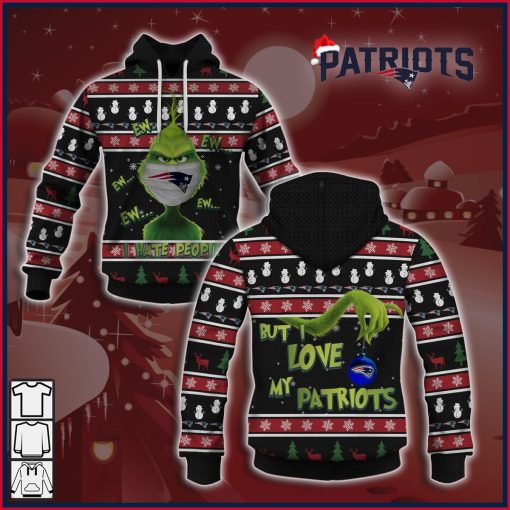 Funny Grinches Love NFL New England Patriots Ugly Sweatshirt Style 2020