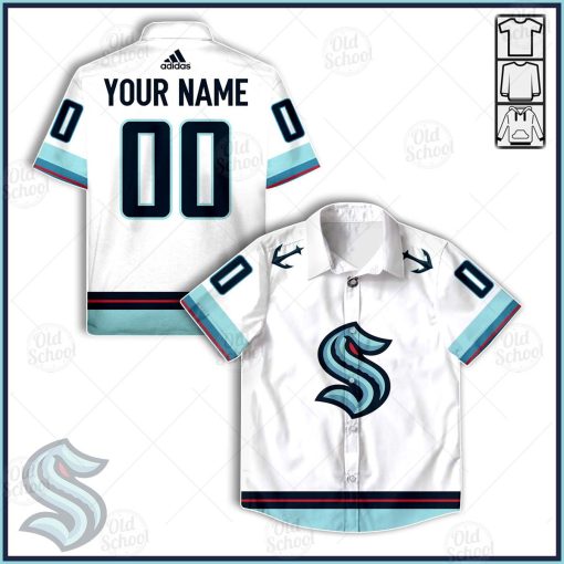 Personalize NHL Seattle Kraken 2020 Away Hawaiian Jersey