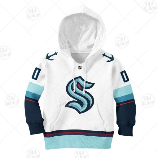 MON-YOURNAME_NHL20_085_KID: Personalize NHL Seattle Kraken 2020 Away Kid Jersey