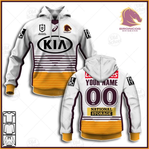 Personalise NRL Brisbane Broncos 2021 Away Jersey