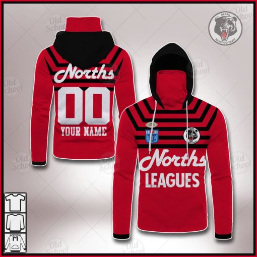 Personalised North Sydney Bears 1991 ARL/NRL Vintage Retro Jersey Mask Hoodie