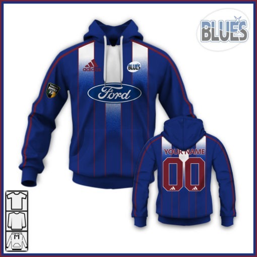 Personalise Throwback Auckland Blues Super Rugby Vintage Jersey 2000