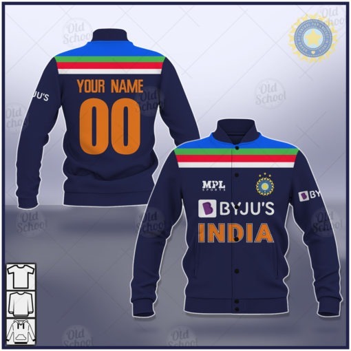 Personalise Indian Cricket Team 2021 Retro Jersey ODI T20