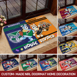 Custom-made NRL Bluey House Divided Doormat Home Decoration