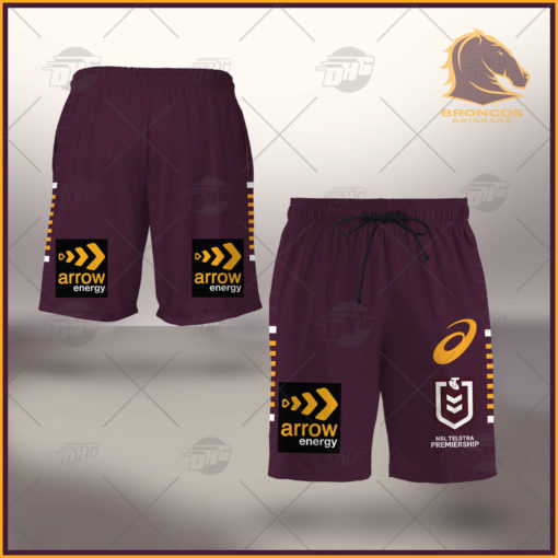 Brisbane Broncos NRL 2021 Home Rugby Short