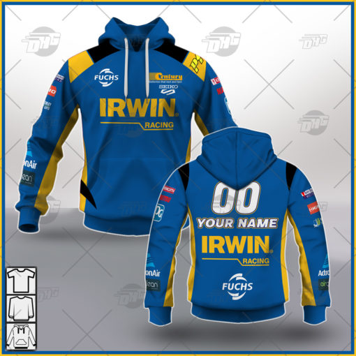 Personalise V8 Supercars Team 18 – IRWIN Racing Mark Winterbottom Jersey Style Hoodie