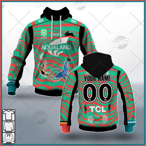 Custom Made NRL South Sydney Rabbitohs On Field Indigenous Jersey 2021