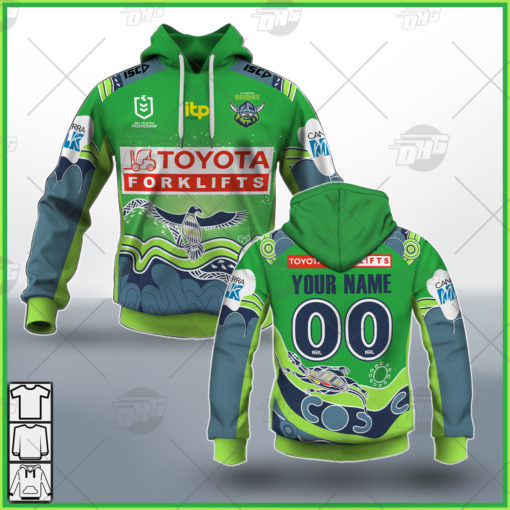 Custom Made NRL Canberra Raiders On Field Indigenous Jersey 2021