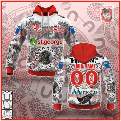 Custom Made NRL St George Dragons On Field Indigenous Jersey 2021
