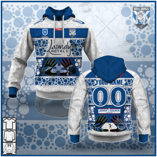 Custom Made NRL Canterbury-Bankstown Bulldogs On Field Indigenous Jersey 2021