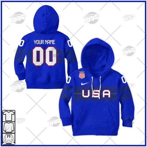 USA Hockey Alternate 2022 Olympic Personalized KID Jersey