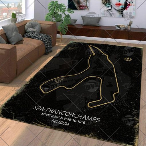 Formula One F1 Racing RUG Spa-Francorchamps Belgium Circuit Map Best Racing Decoration