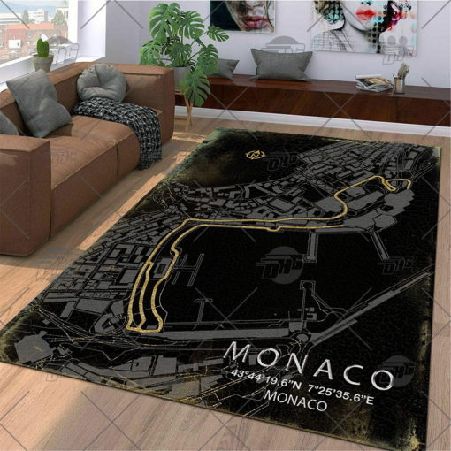 Formula One F1 Racing RUG Monaco Circuit Map Best Racing Decoration