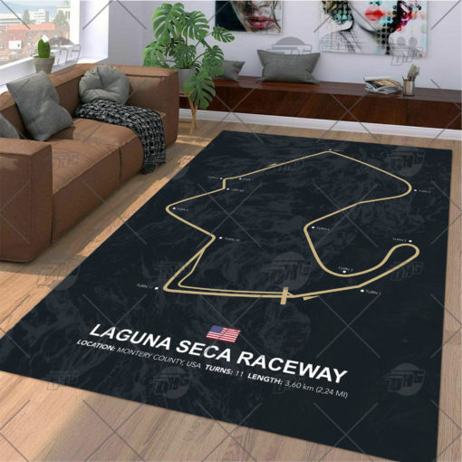 Formula One F1 Racing RUG Laguna Seca Raceway Circuit Map Best Racing Decoration
