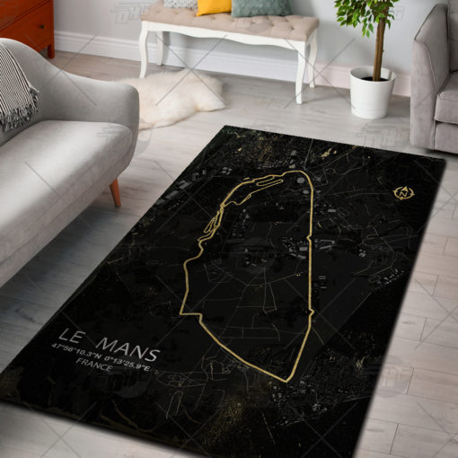 Formula One F1 Racing RUG Le Mans France Circuit Map Best Racing Decoration