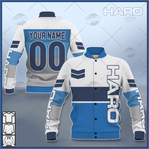 Personalize Haro Racing BMX Old School Classic Vintage Retro Blue Jacket