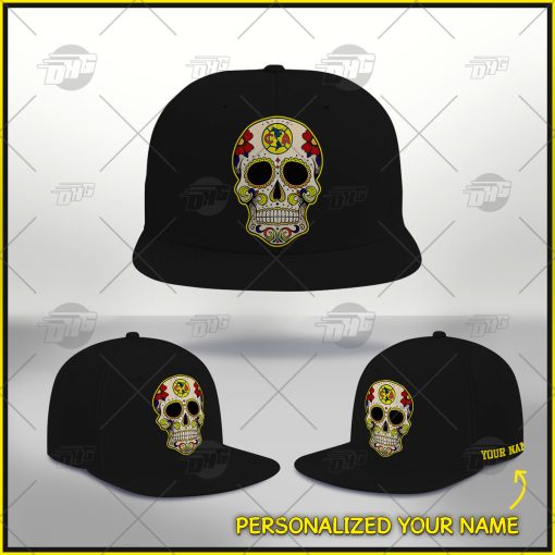 Personalized Sugar Skull Day Of The Dead Club America Fan Cap Hat Snapback Best Gift