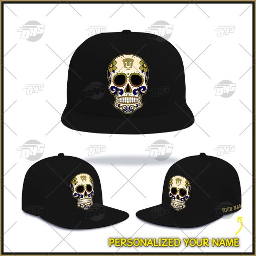 Personalized Sugar Skull Day Of The Dead Pumas UNAM Cap Hat Snapback Best Gift