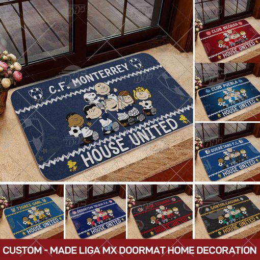 Custom-made Liga MX x The Peanuts Snoopy and Charlie Brown House United Doormat Home Decoration