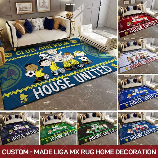 Custom-made Liga MX x The Peanuts Snoopy and Charlie Brown House United Rug Home Decoration