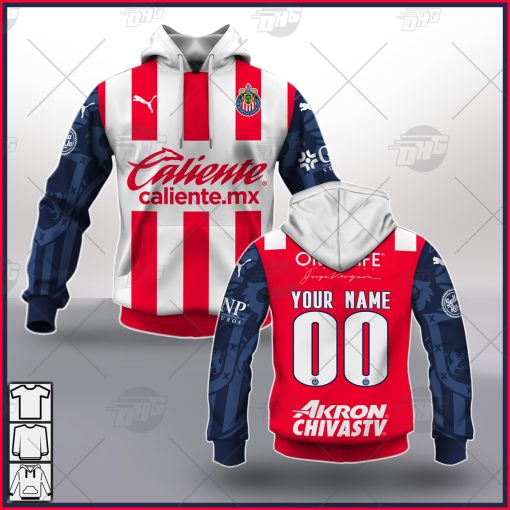 Personalize Liga MX C.D. Guadalajara Chivas 2021/22 Home Jersey