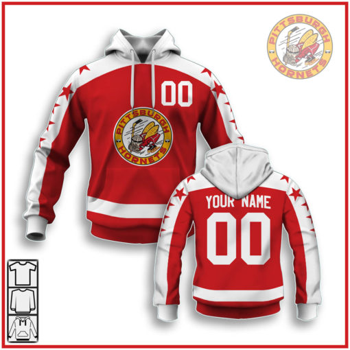 Personalize Vintage AHL Pittsburgh Hornets 1960 vintage Red Retro Jersey