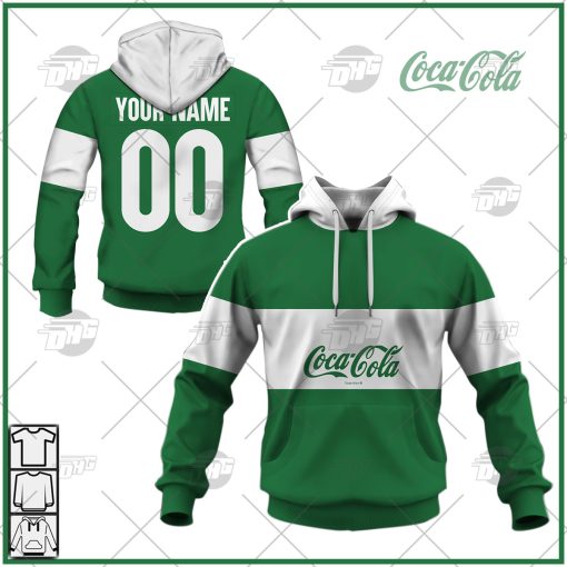 Vintage Coca Cola Rap Hip Hop Rugby Polo Shirt Long Sleeve Hoodie Tee